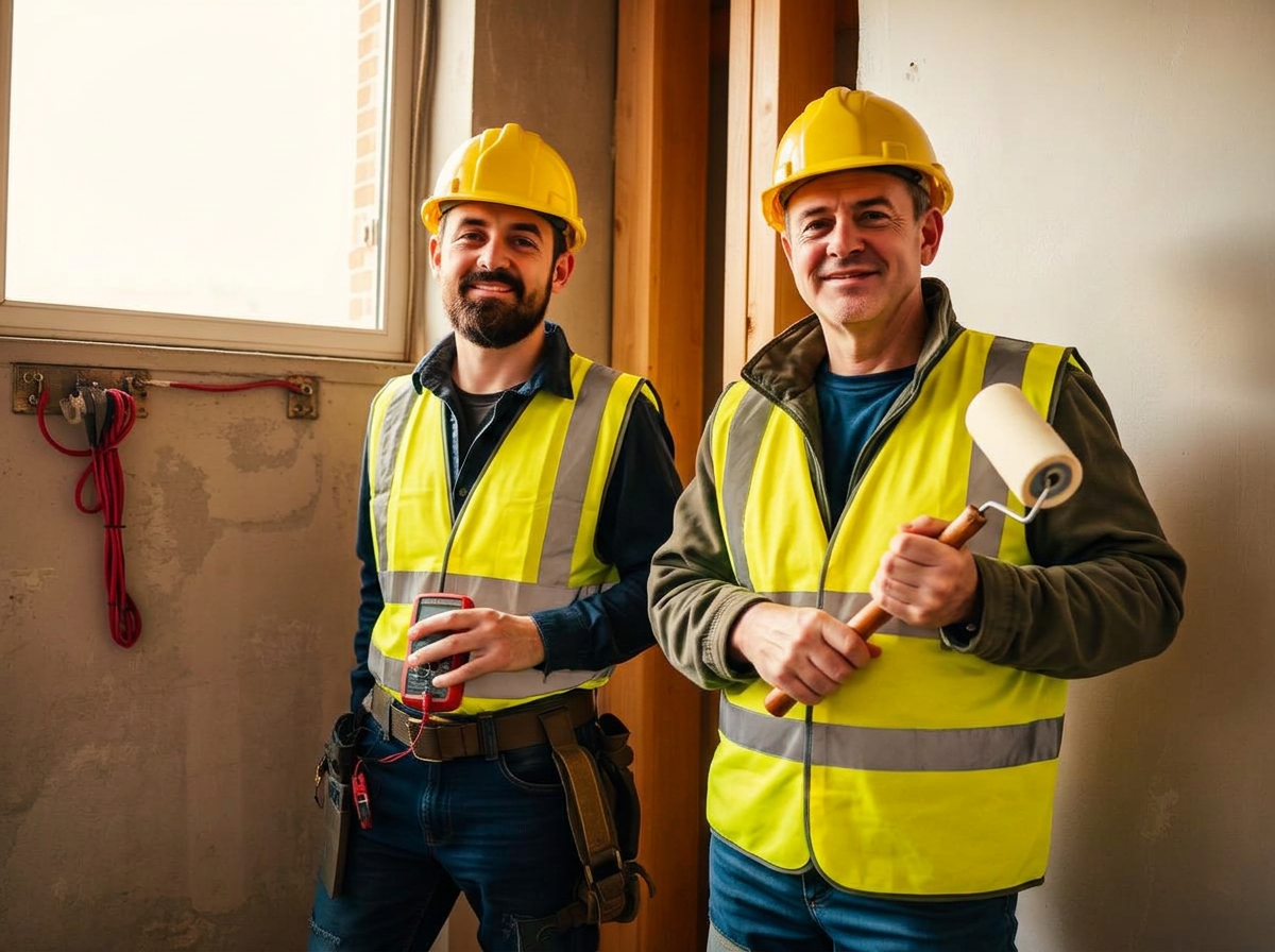 Équipe Nex Volt Construction sur un chantier de rénovation