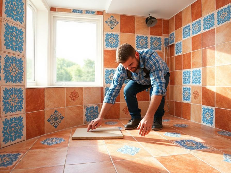 Carrelage — chantier Nex Volt Construction