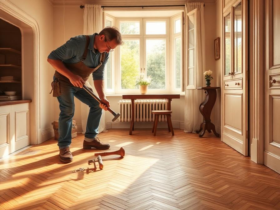 Parquet — chantier Nex Volt Construction